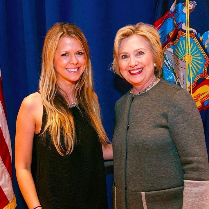 Gesche Haas with Hillary Clinton